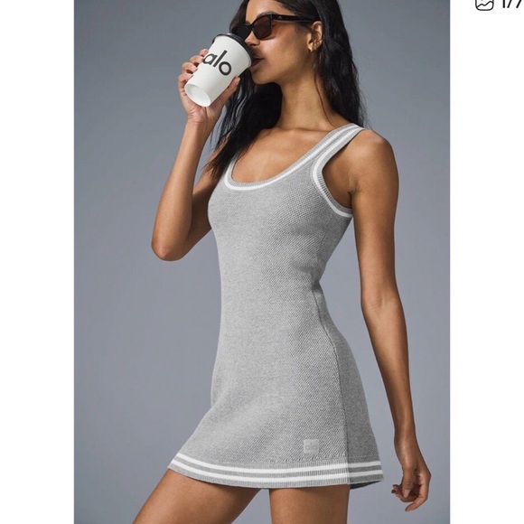 ALO Yoga Dresses & Skirts - ALO Yoga Gray Knit Mini Dress